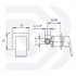 Built-in single-lever shower mixer - plate 70x70mm 1 way